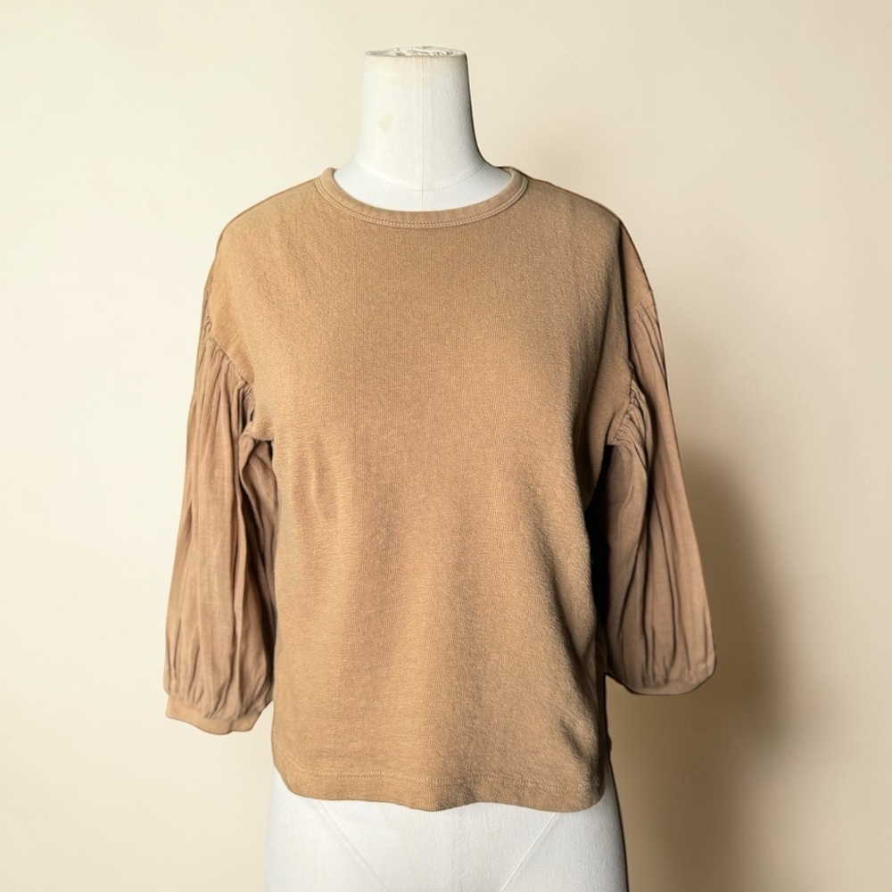 Omne 100% Cotton Puff Gauze Sleeve Top Small